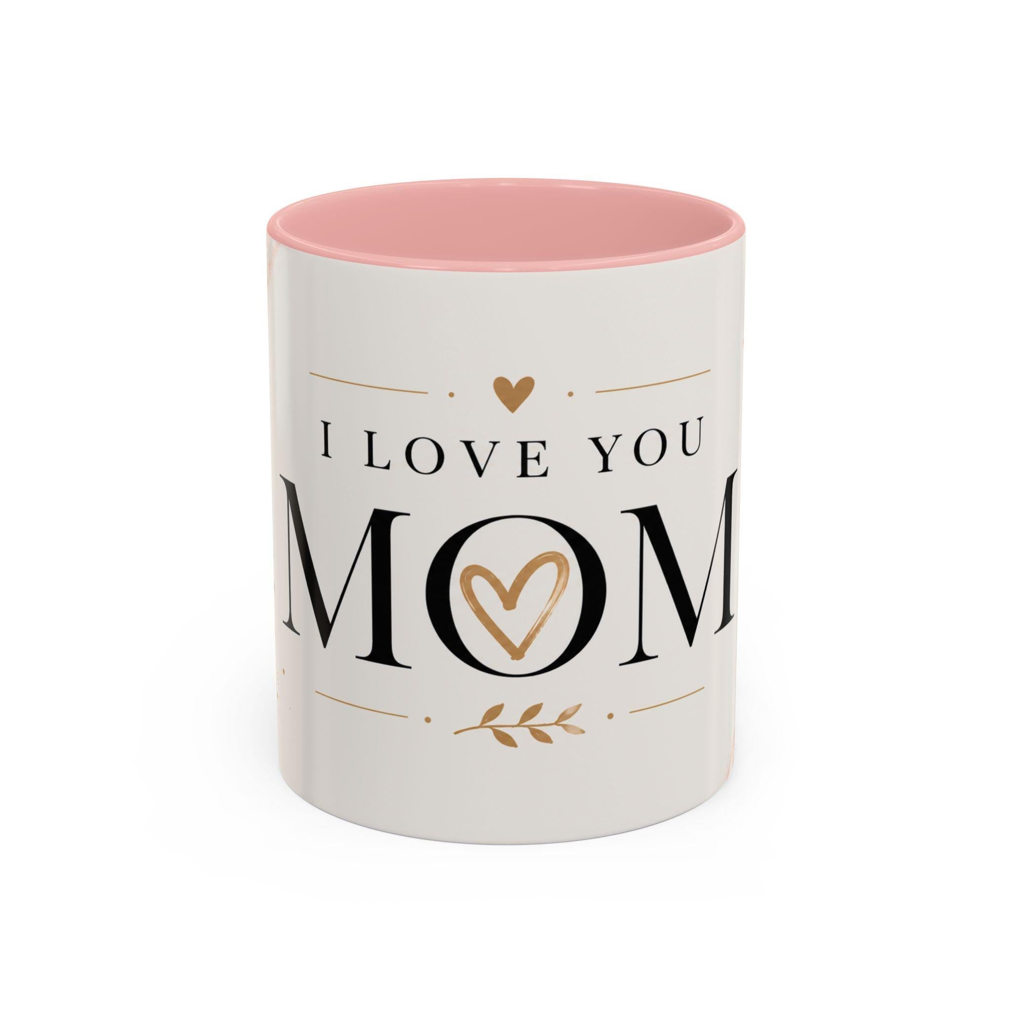 I Love You Mom Mug | Floral Heart Accent Coffee Mug