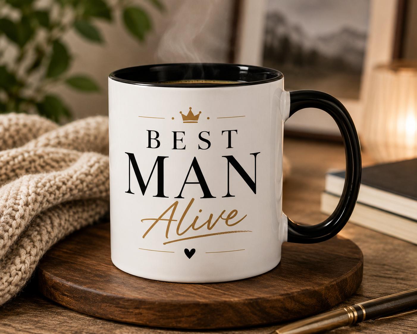 Best Man Alive Coffee Mug | Accent 11oz or 15oz